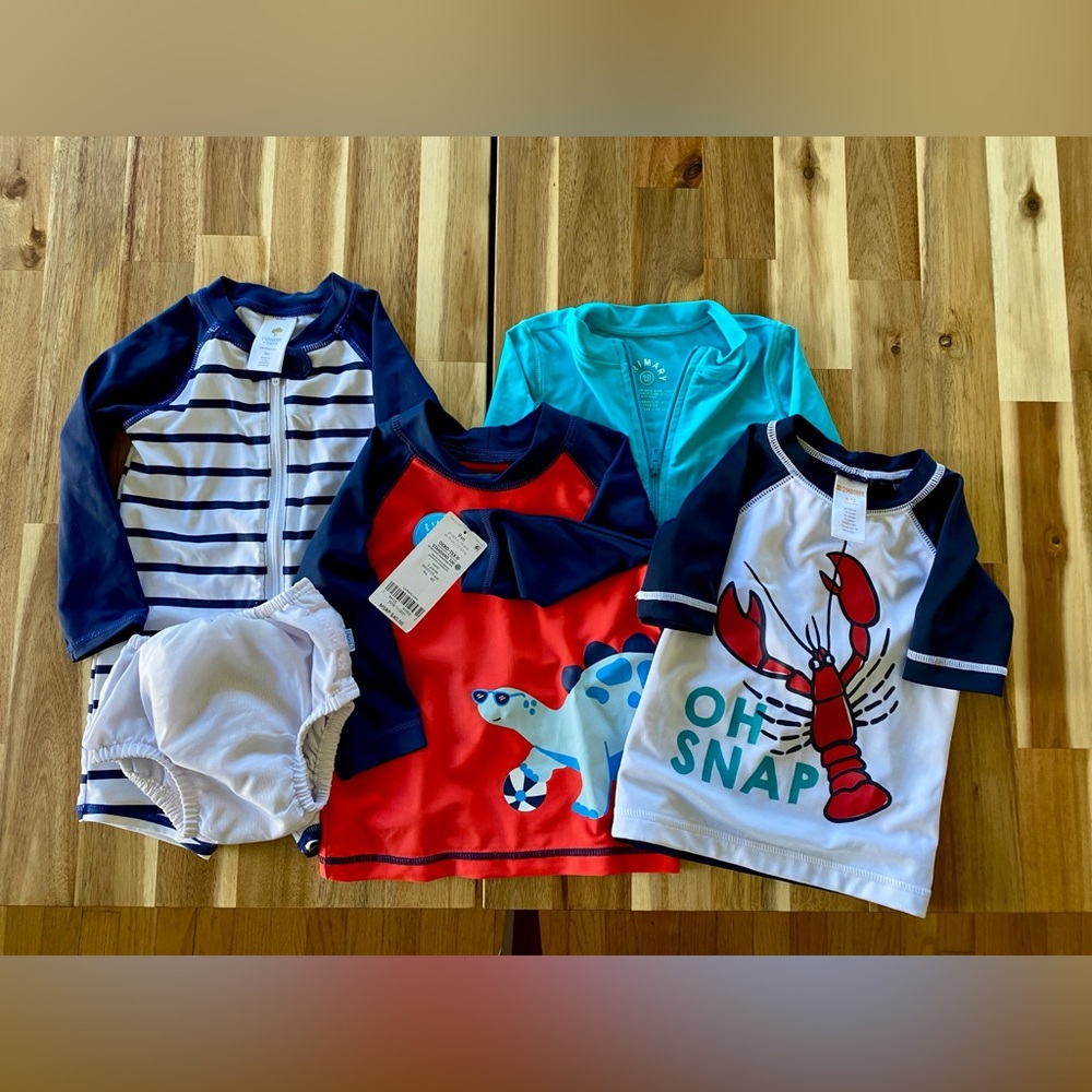 Baby Swim/Rashguard Bundle, 6-12mo, Primary, Carters, Tucker+Tate, I play